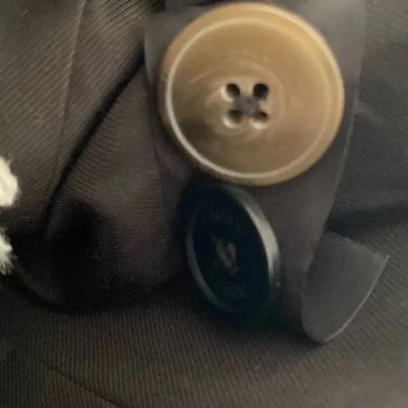 NWT Tory Burch Sammy Herringbone Tweed Raw Edge Double Breast Jacket Sz 8 - Picture 12 of 13